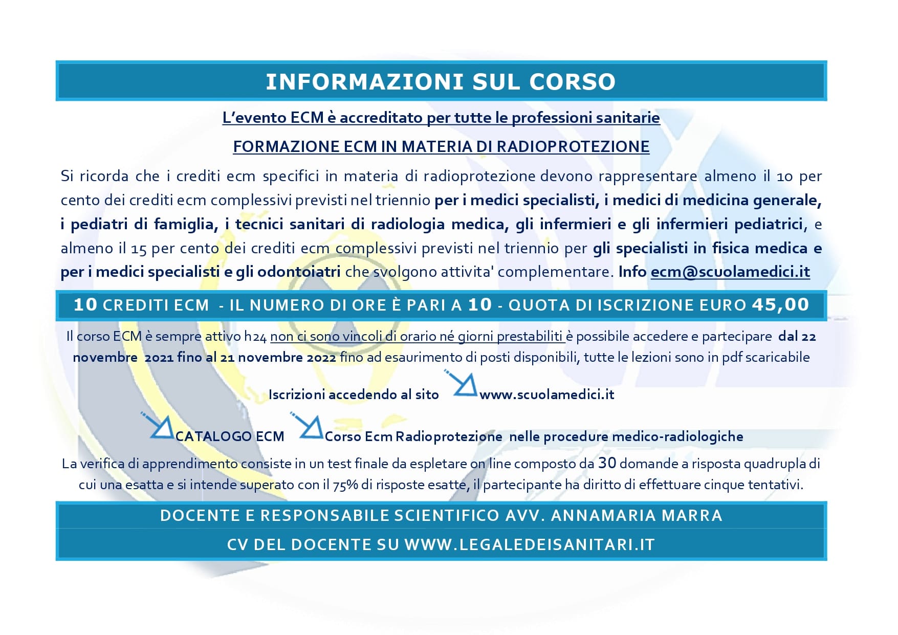 compressed PROGRAMMA CORSO RADIOPROTEZIONE ASPETTI PRATICI PROCEDURE MEDICO RADIOLOGICHE page 0003 1